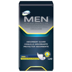 Bladder Control Pad TENA   Men    Moderate Guard Moderate Absorbency Dry-Fast Core    One Size Fits Most Adult Male Disposable
