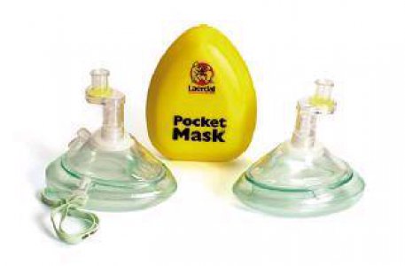 CPR Resuscitation Mask with Case Laerdal   Pocket Mask   