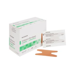Adhesive Strip McKesson 1-1/2 X 3 Inch Fabric Knuckle Tan Sterile