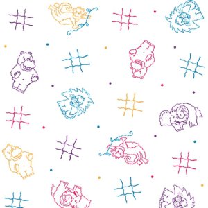 Table Paper Pedia Pals   18 Inch Width Print (Animal) Crepe