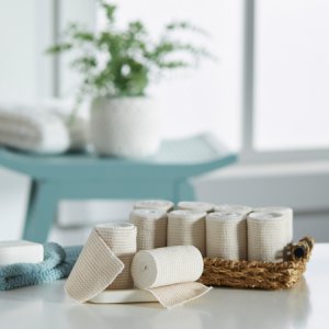 Elastic Bandage McKesson 3 Inch X 5 Yard Standard Compression Hook and Loop Closure Tan NonSterile