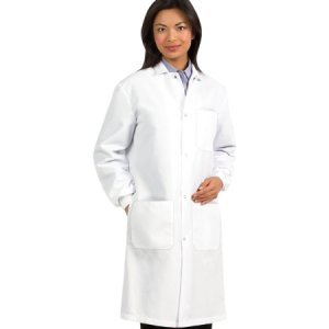 Lab Coat White Medium Knee Length Reusable