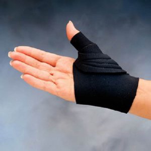 Thumb CMC Restriction Splint Comfort Cool   Adult Medium Wrap Around Strap Right Hand Black