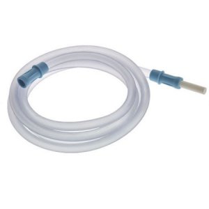 Suction Connector Tubing AMSure   10 Foot Length 0.25 Inch I.D. Sterile Tube to Tube Connector Clear NonConductive PVC