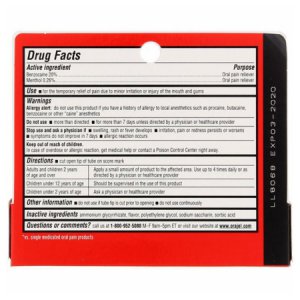 Oral Pain Relief Orajel   20% Strength Benzocaine Oral Gel 0.42 oz.