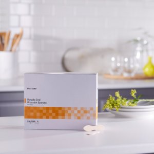 Medical Spoon McKesson Double Ended Tan Wood