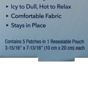 Topical Pain Relief Icy Hot   5% Strength Menthol Patch 5 per Box