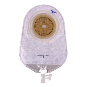 Urostomy Pouch Assura   One-Piece System 10-3/4 Inch Length 3/8 to 2-1/4 Inch Stoma Drainable Flat, Trim to Fit
