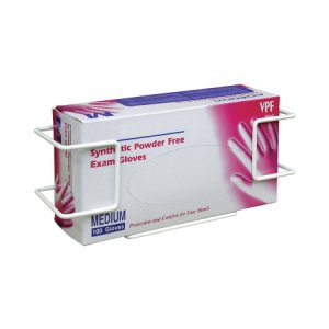 Glove Box Holder Omni    Horizontal or Vertical Mounted 1-Box Capacity White 3 X 4 X 10-3/4 Inch Coated Wire