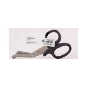 Utility Scissors McKesson 7-1/4 Inch Length Office Grade Stainless Steel / Plastic NonSterile Finger Ring Handle Angled Blunt Tip / Blunt Tip