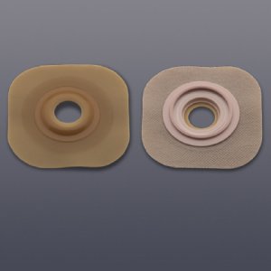 Ostomy Barrier New Image    Flextend    Precut, Extended Wear Without Tape 57 mm Flange Red Code System Hydrocolloid 1-1/4 Inch Opening