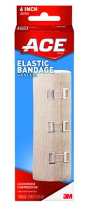 Elastic Bandage 3M    ACE    6 Inch X 5-1/3 Foot Standard Compression Clip Detached Closure Tan NonSterile