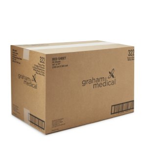 Stretcher Sheet Standard 40 X 72 Inch Blue / White Tissue / Poly Disposable