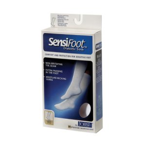 Diabetic Compression Socks JOBST   Sensifoot    Knee High Large White Closed Toe