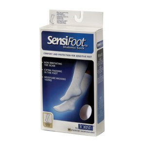 Diabetic Compression Socks JOBST   Sensifoot    Knee High Medium White Closed Toe