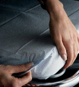 Stretcher Sheet Standard 40 W X 90 L Inch White 3-Ply Tissue Disposable