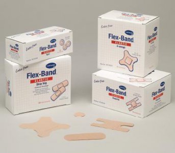 Adhesive Strip Flex-Band   1 X 1-1/4 Inch Fabric Oval Tan Sterile