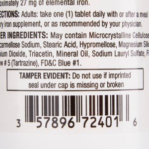 Mineral Supplement Geri-Care   Iron 240 mg Strength Tablet 100 per Bottle