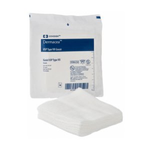 USP Type VII Gauze Sponge Dermacea    Cotton 12-Ply 2 X 2 Inch Square NonSterile