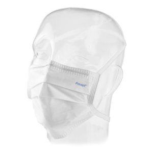 Surgical Mask Sensitive Skin Pleated Tie Closure One Size Fits Most White NonSterile ASTM Level 1 Adult
