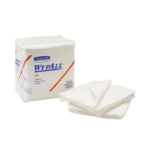 Task Wipe WypAll   L30 Light Duty White NonSterile Double Re-Creped 12 X 12-1/2 Inch Disposable