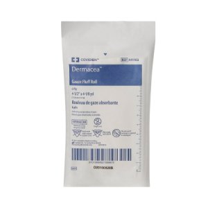Fluff Bandage Roll Dermacea    Gauze 6-Ply 4-1/2 Inch X 4-1/10 Yard Roll Shape Sterile