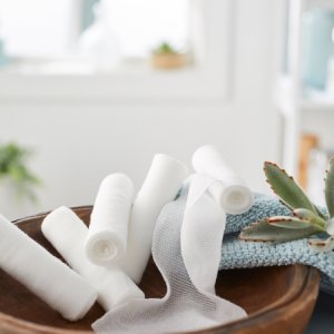 Conforming Bandage Dermacea    Cotton / Polyester 1-Ply 4 Inch X 4 Yard Roll Shape NonSterile