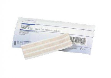 Skin Closure Strip Suture Strip   Plus 1/4 X 1-1/2 Inch Nonwoven Material Flexible Strip Tan