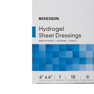 Hydrogel Dressing McKesson 4 X 4 Inch Square Sterile