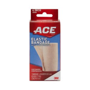 Elastic Bandage 3M    ACE    4 Inch X 5.3 Foot Standard Compression Single Hook and Loop Closure Tan NonSterile