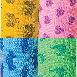 Cohesive Bandage CoFlex   NL 2 Inch X 5 Yard 12 lbs. Tensile Strength Self-adherent Closure Kid Design (Assorted Print) NonSterile