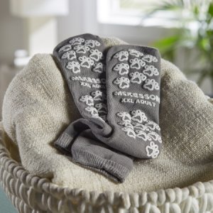 Slipper Socks McKesson Terries    2X-Large Gray Above the Ankle