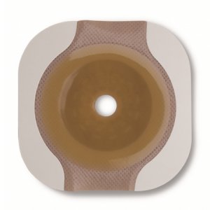 Ostomy Barrier New Image    Flextend    Trim to Fit, Extended Wear Adhesive Tape 102 mm Flange Yellow Code System Up To 3-1/2 Inch Opening