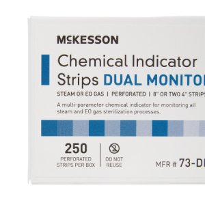 McKesson Sterilization Chemical Indicator Strip Steam / EO Gas 8 Inch