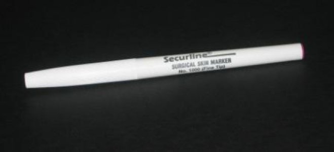 Skin Marker Securline   Gentian Violet Tapered Tip Ruler Sterile
