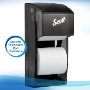 Toilet Tissue Scott   Essential White 2-Ply Standard Size Cored Roll 550 Sheets 4 X 4-1/10 Inch