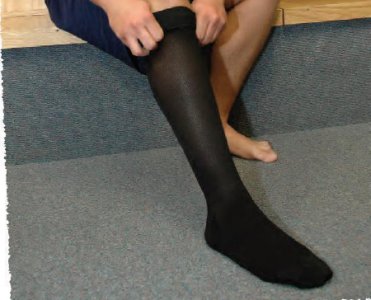 Compression Stocking JOBST   for Men Knee High Large Black Closed Toe