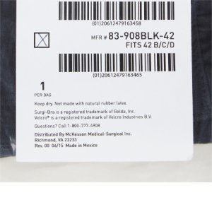 Post-Surgical Bra McKesson Black 42 Inch