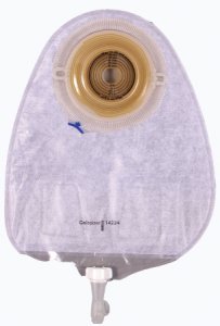 Urostomy Pouch Assura   New Generation One-Piece System 10-3/4 Inch Length, Maxi 3/8 to 2-1/4 Inch Stoma Drainable Flat, Trim to Fit