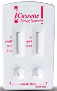 Drugs of Abuse Test iCassette    6-Drug Panel AMP, COC, mAMP/MET, OPI, PCP, THC Urine Sample 25 Tests CLIA Waived