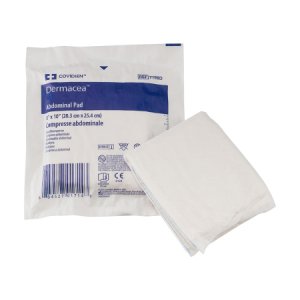 Abdominal Pad Dermacea    Nonwoven Fluff 8 X 10 Inch Rectangle Sterile