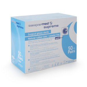 Surgical Glove Sempermed   Supreme Size 6 Sterile Latex Standard Cuff Length Fully Textured Ivory Not Chemo Approved