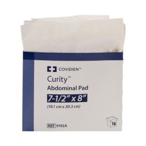 Abdominal Pad Curity    Nonwoven Fluff 7-1/2 X 8 Inch Rectangle Sterile