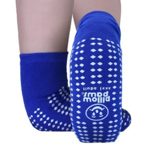 Slipper Socks Pillow Paws   Bariatric 3X-Large Royal Blue Ankle High