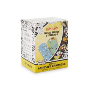 Adhesive Strip Looney Tunes    Stat Strip   3/4 X 3 Inch Plastic Rectangle Kid Design (Bugs and Daffy) Sterile