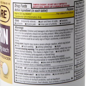 Pain Relief Quali-Tabs 325 mg Strength Aspirin Tablet 1,000 per Bottle