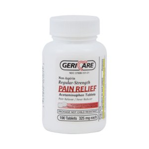 Pain Relief Geri-Care   325 mg Strength Acetaminophen Tablet 100 per Bottle