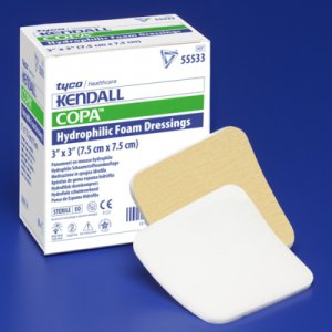 Foam Dressing Kendall    8 X 8 Inch Square Adhesive with Border Sterile