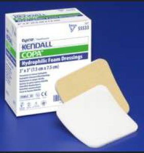 Foam Dressing Kendall    6 X 6 Inch Square Adhesive with Border Sterile
