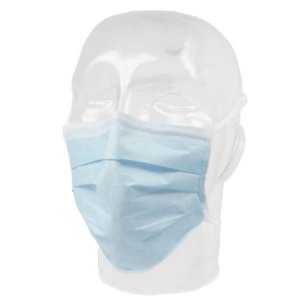 Surgical Mask Comfort-Plus    Pleated Tie Closure One Size Fits Most Blue NonSterile Not Rated Adult